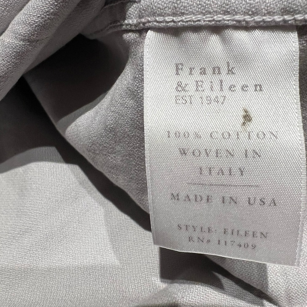 Frank & Eileen button from cotton shirt in light grey - Picture 6 of 6